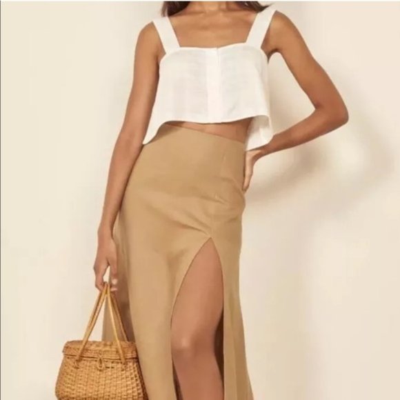 Reformation Tops - Reformation Marta Top XS White